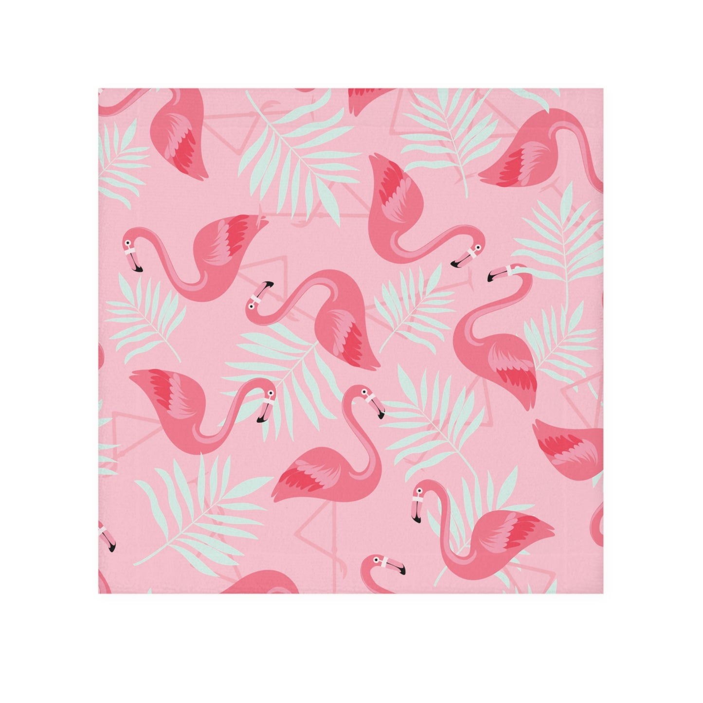 Face Towel - Flamingo and White Palms