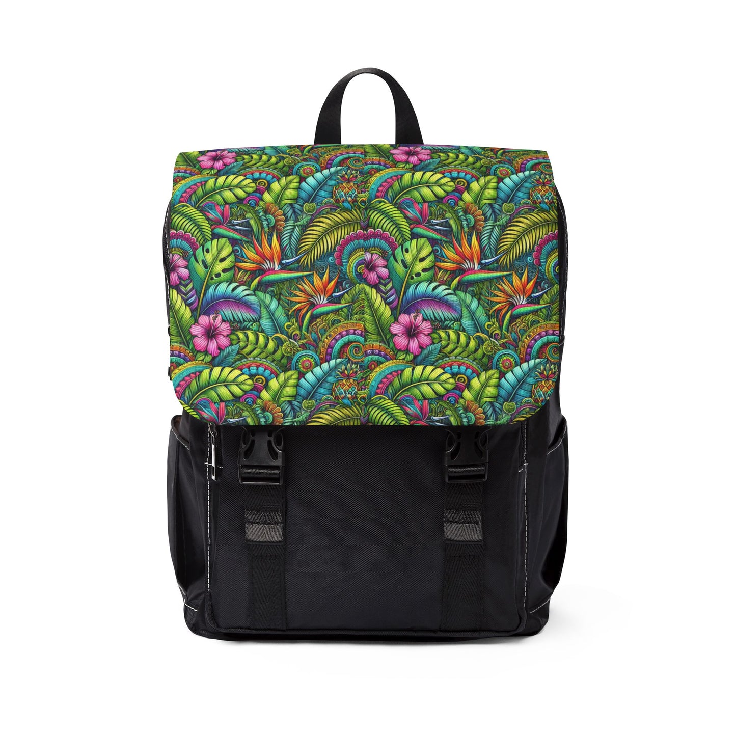 Rainforest Blooms Casual Backpack - Perfect for Everyday Adventures