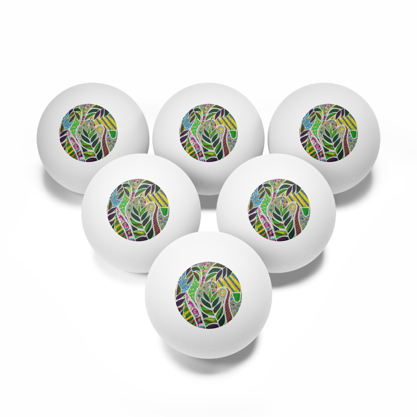 Tropical Paradise Ping Pong Balls - 6 Pack with Amazon Whimsy