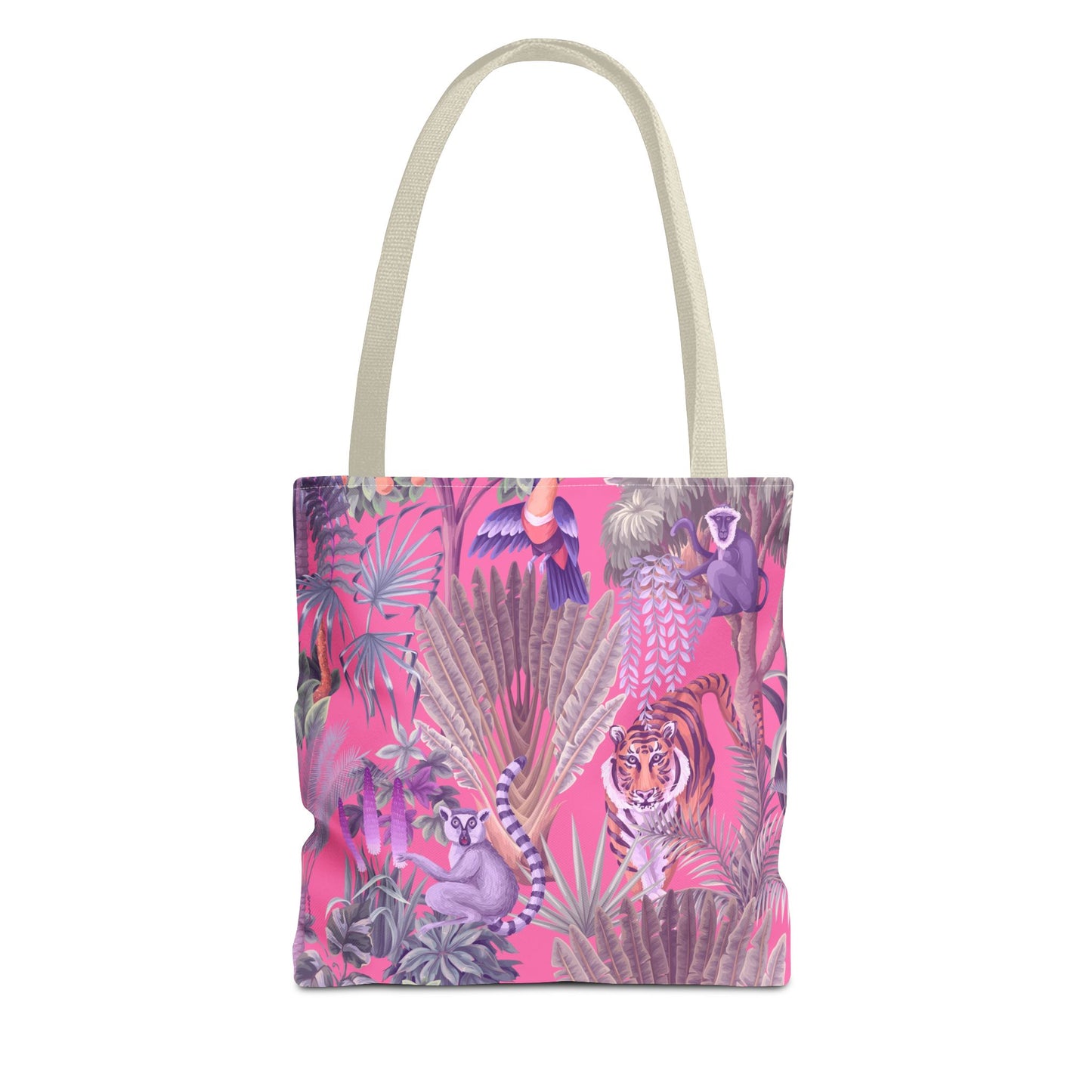 Tiger Haven, Pink Tote Bag - 3 Sizes