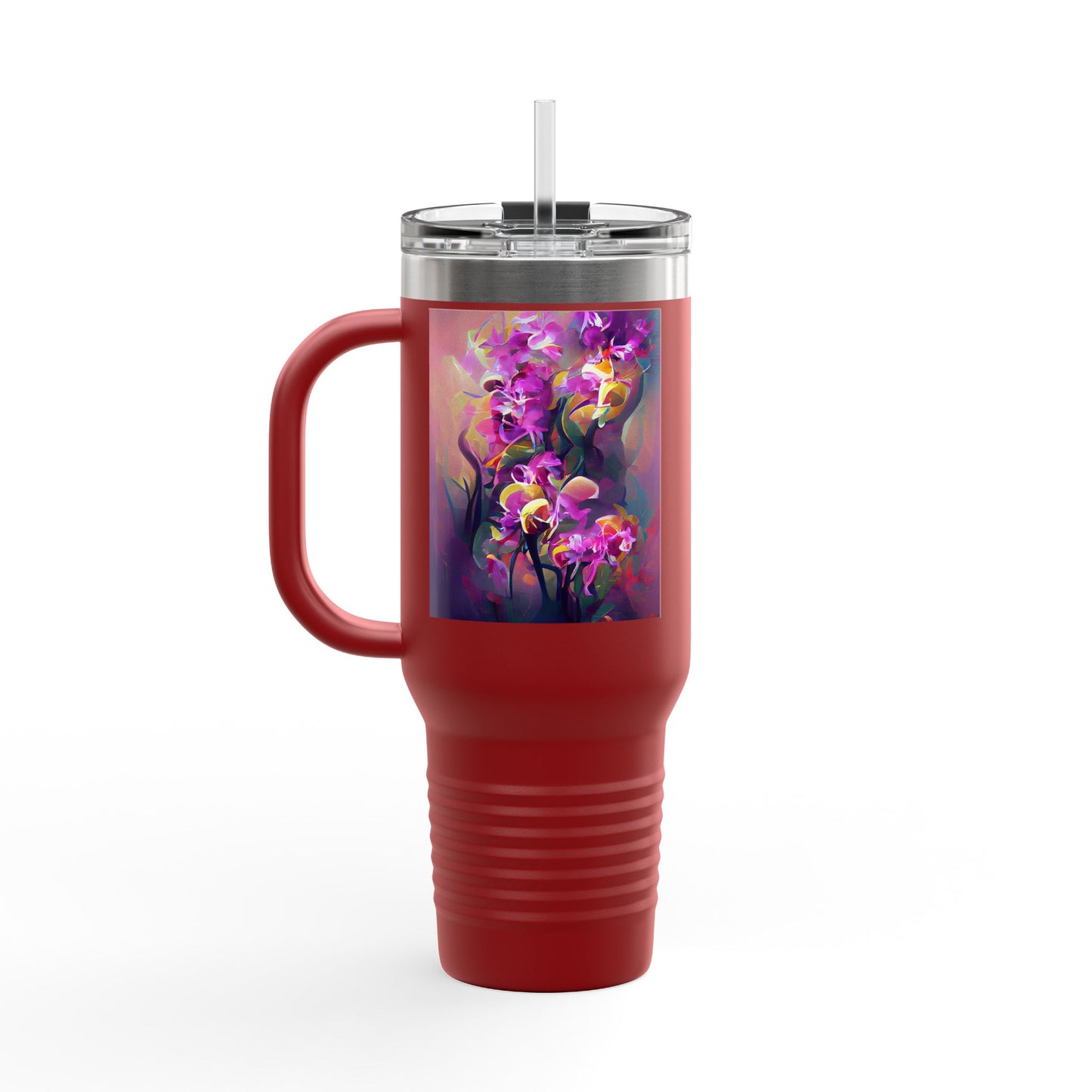 Fantasy Orchids nsulated Travel Mug - 40oz - Perfect for Outdoor Adventures