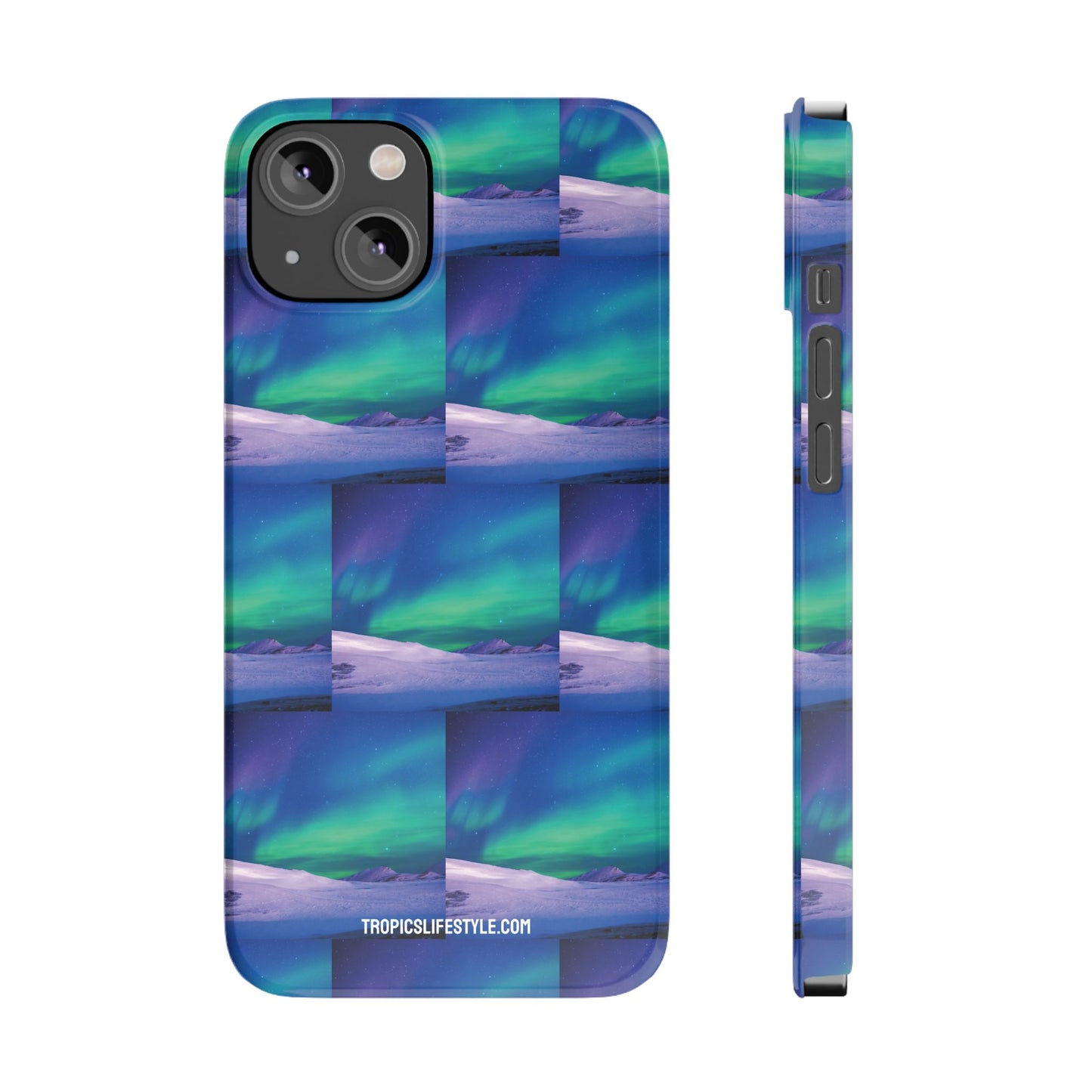 Slim Phone Cases - Cold Ocean Lights, Peacock