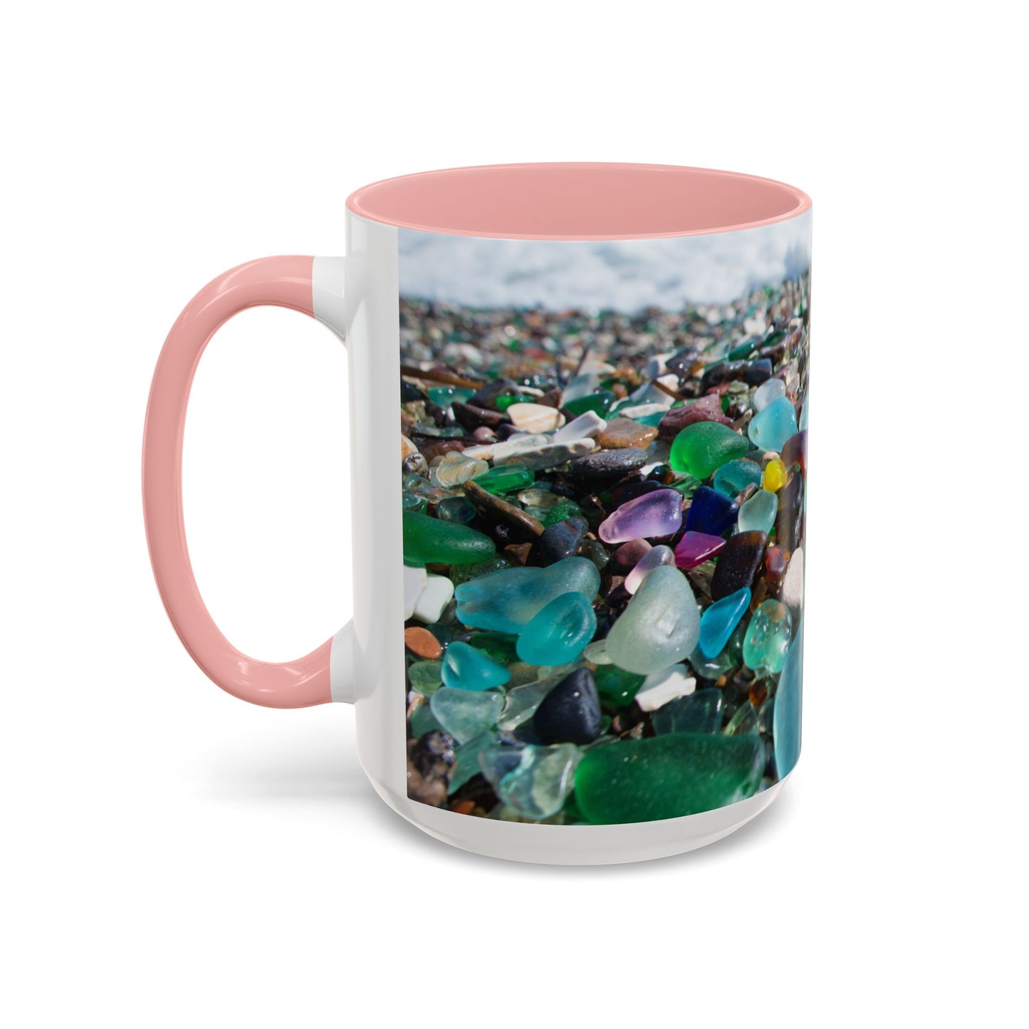 Coastal Accent Coffee Mug | Sea-Inspired Drinkware / Beach Glass Along Shoreline