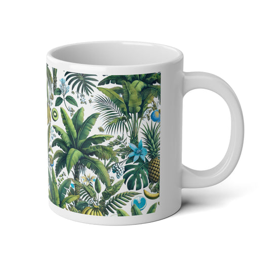 Jumbo Mug, 20oz, More Tropical Fruit, White | Tropical Coffee Cup