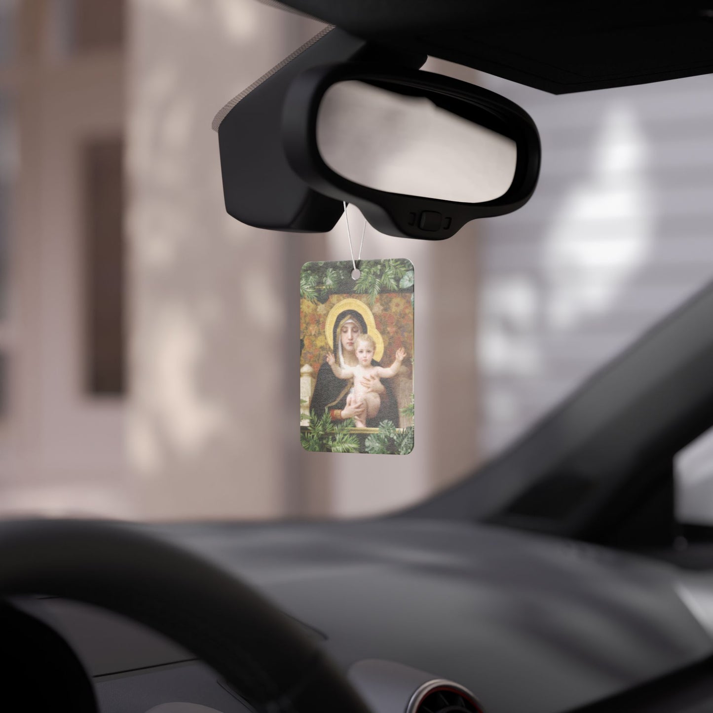 Car Air Freshener - Tropical Madonna of the Lilies, Religious