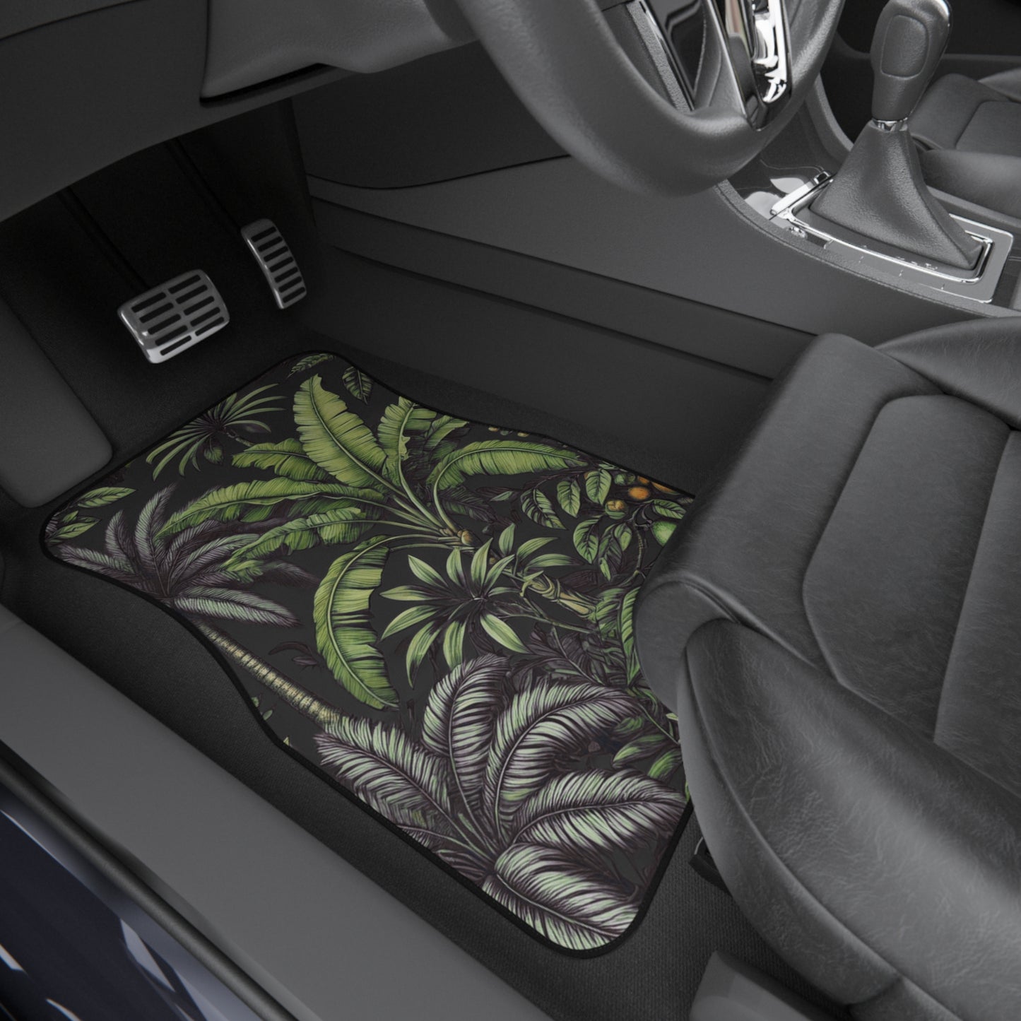 Tropical Fruit/Black, Car Floor Mats - SET of 2