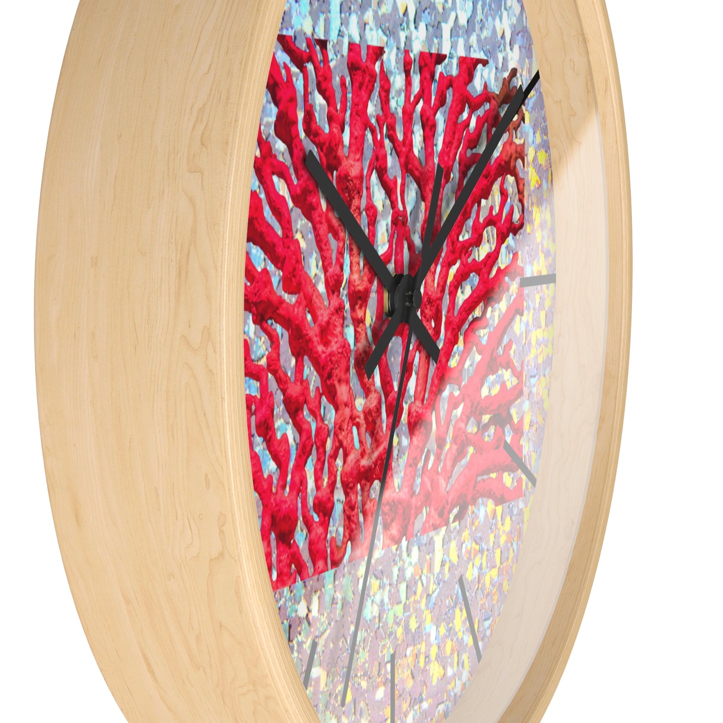 Wall Clock, Disco Red Coral, Hands/Base Variants