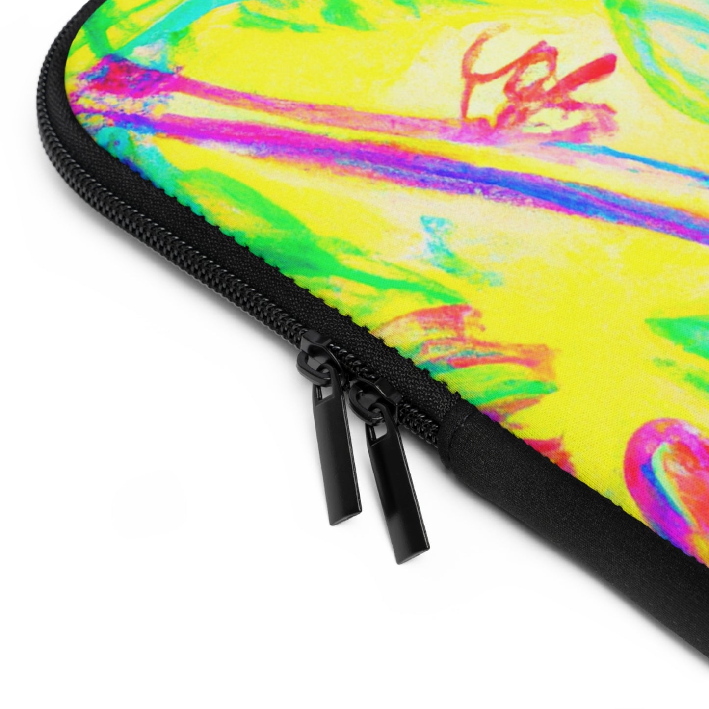Tropical Laptop Sleeve, 5 Sizes - Perfect for Beach Lovers & Students / Tropical Doodles, Yellow