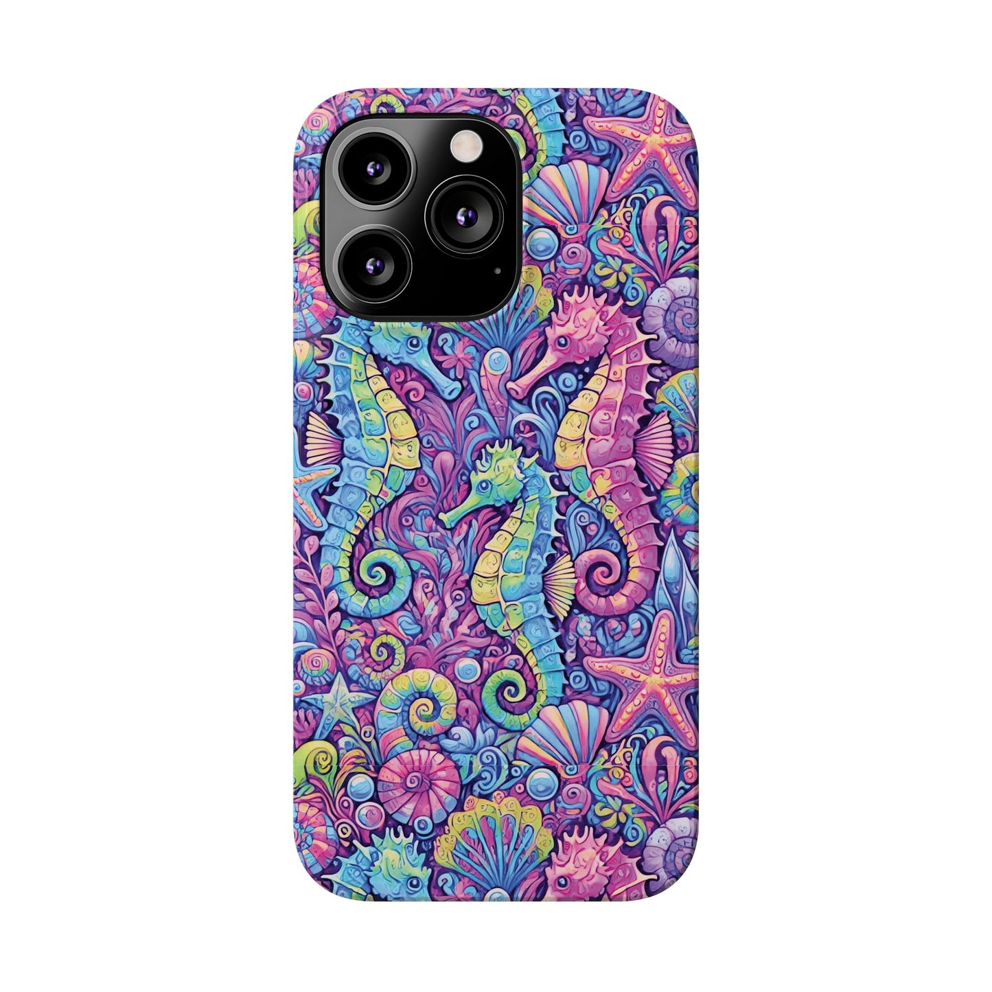 Slim Phone Cases - Seahorses, Fantasy POP