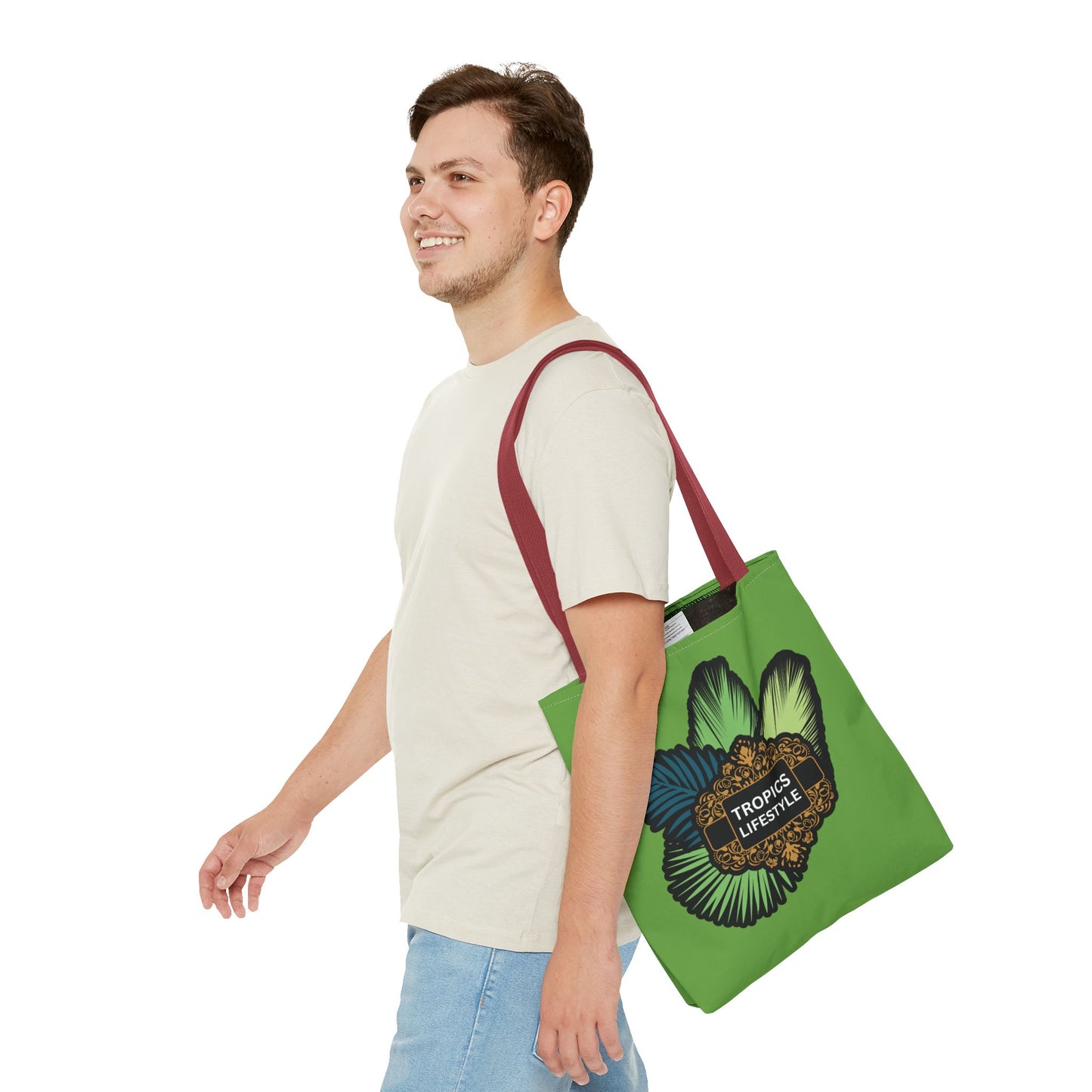 Elegant Tropics Lifestyle Logo Tote Bag - 3 Sizes, Green