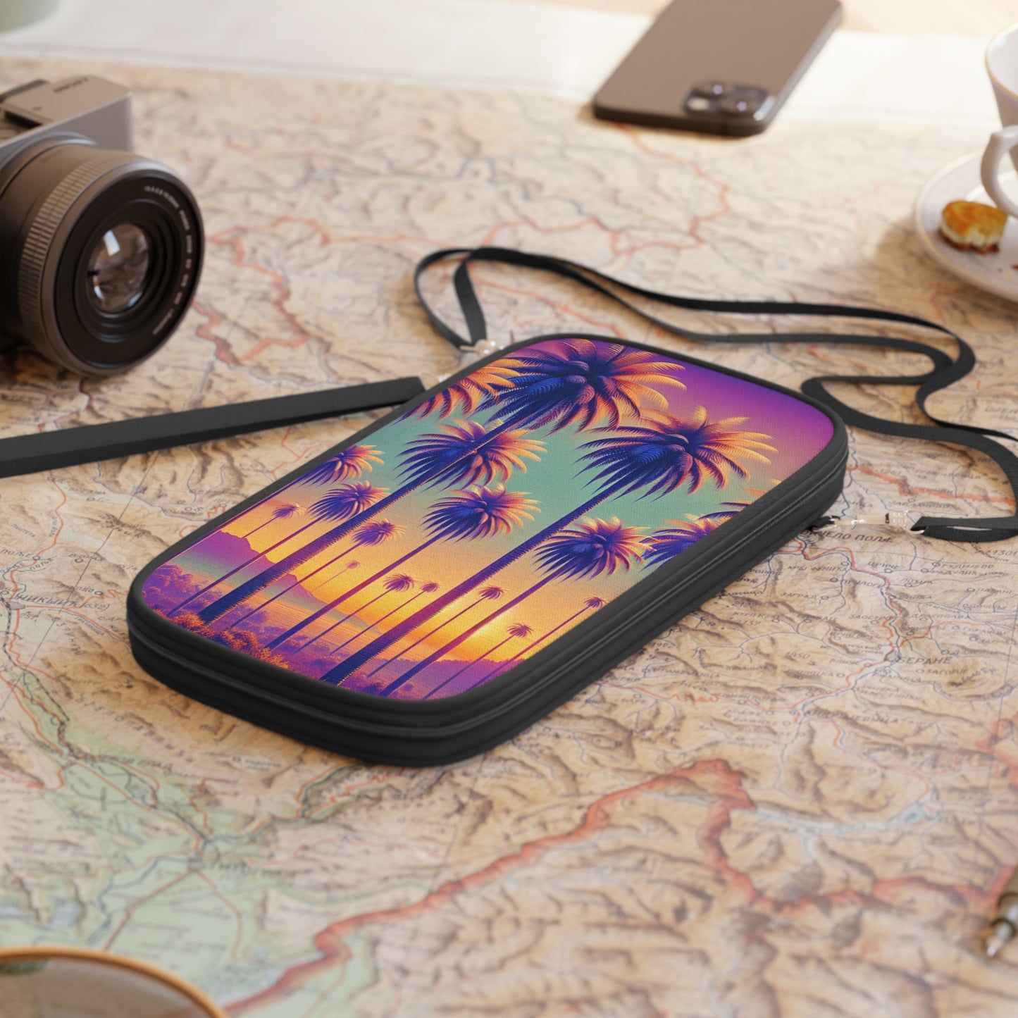 Passport Wallet – Perfect for Travelers & Adventurers / Sunset Palms