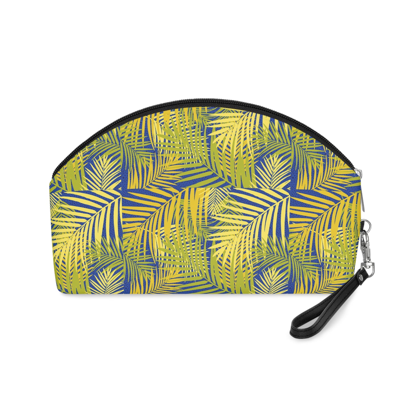 Makeup Bag - Green/Blue Palm Fronds