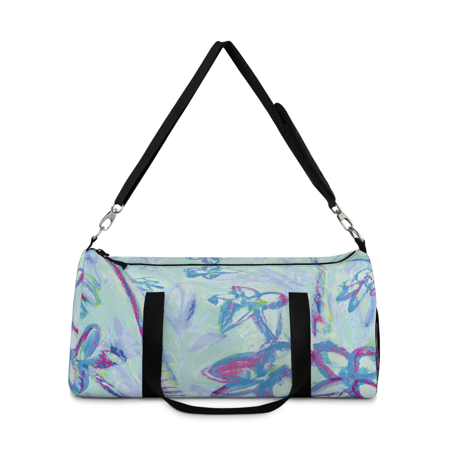 Tropical Rainforest Duffel Bag - Perfect for Travel and Gym / Tropical Doodles, Blue