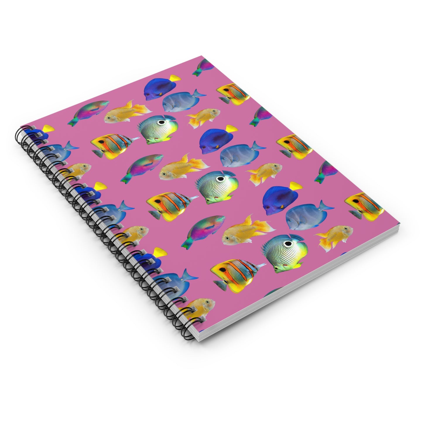 Spiral Notebook - Tropical Fish, Lt. Pink