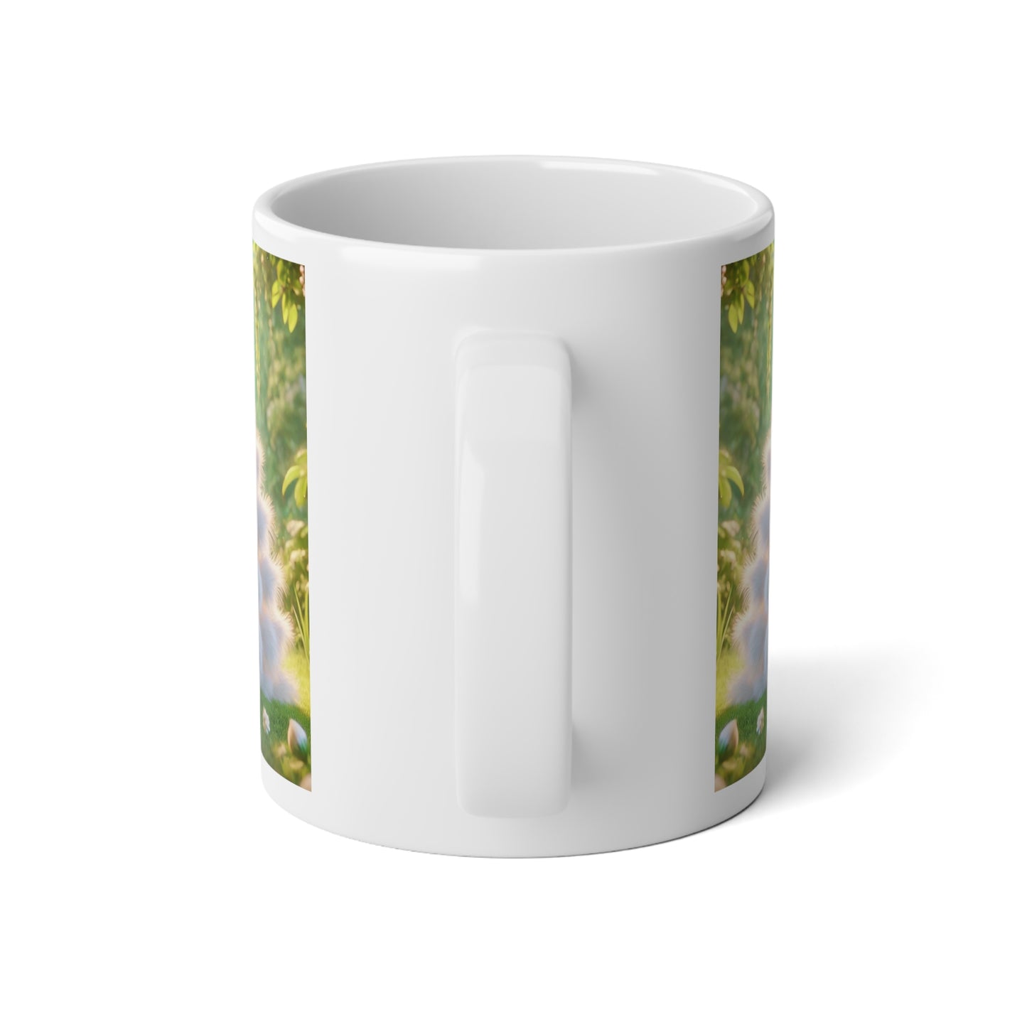Jumbo Mug, 20oz, Baby White Peacock | Tropical Coffee Cup