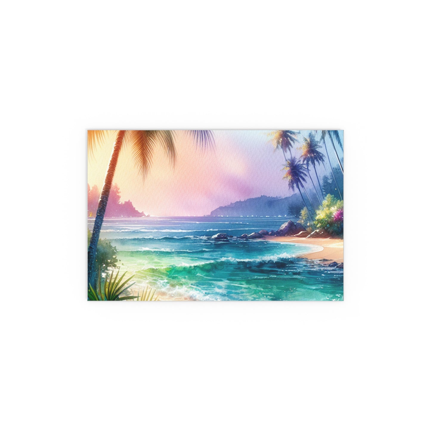 Vibrant Silk Wall Art for Home & Garden, Tropical Beach Decor, Indoor/Outdoor Silk Posters, Nature Love Gift, Summer Vibes