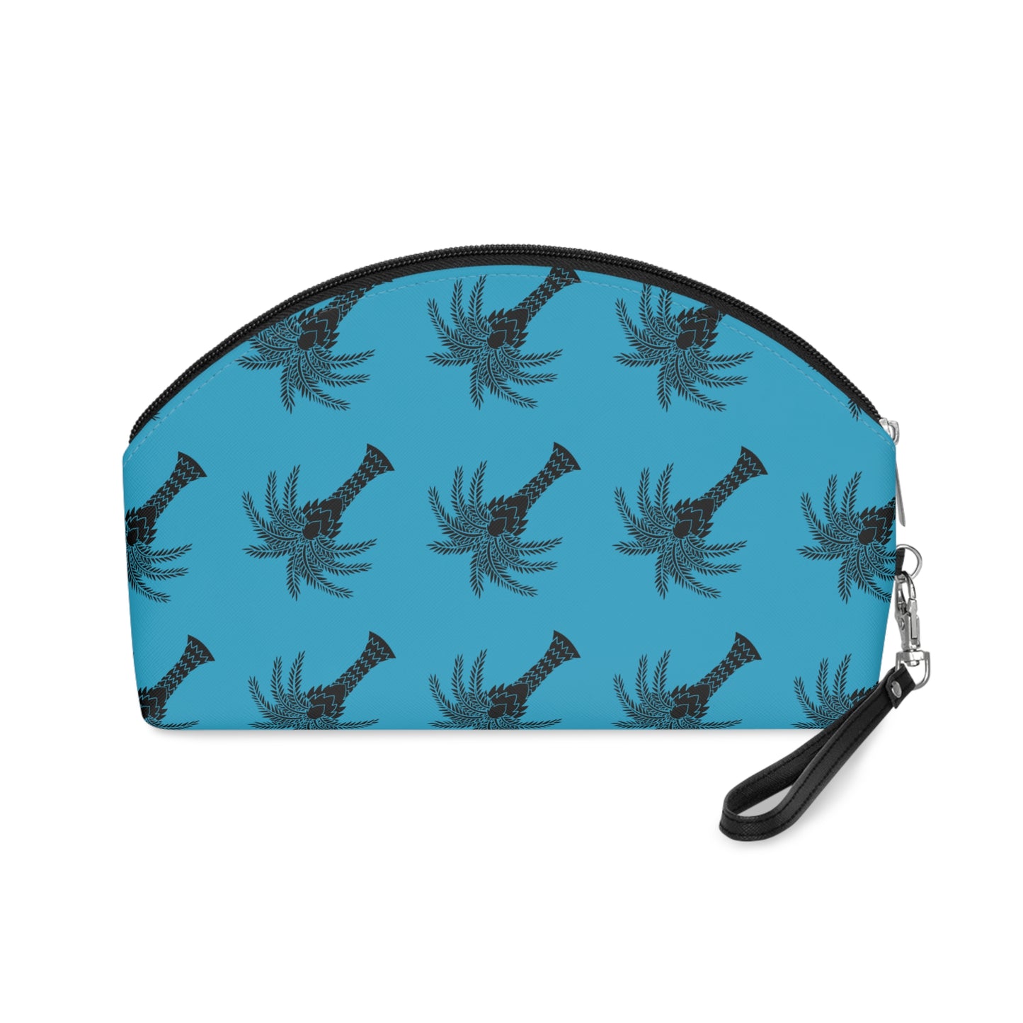 Makeup Bag - Art Deco Palm, turquoise