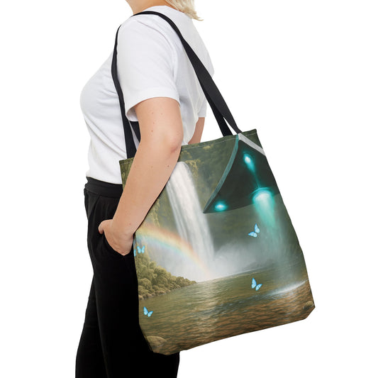 UFO and Waterfall Tote Bag - 3 Sizes