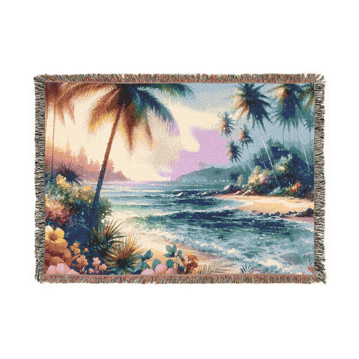 Woven Blanket, 3 Sizes - Tropical Home Decor / Bay of Peace