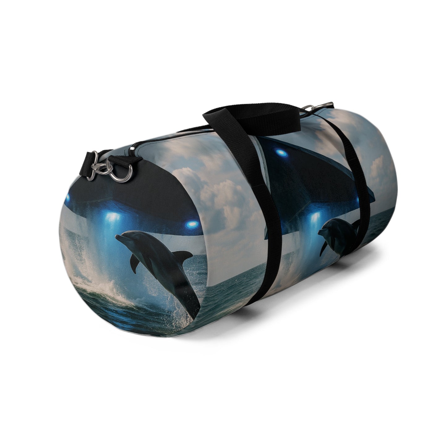 Tropical Duffel Bag - Perfect for Travel and Gym / UFO and Dolphin