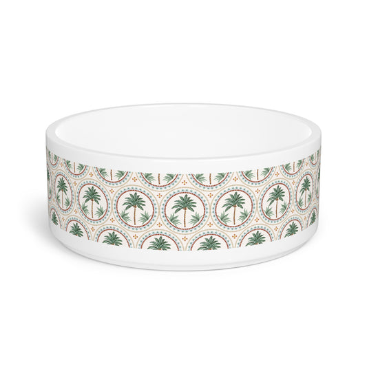 Pet Bowl, Mosaic Palm Tree