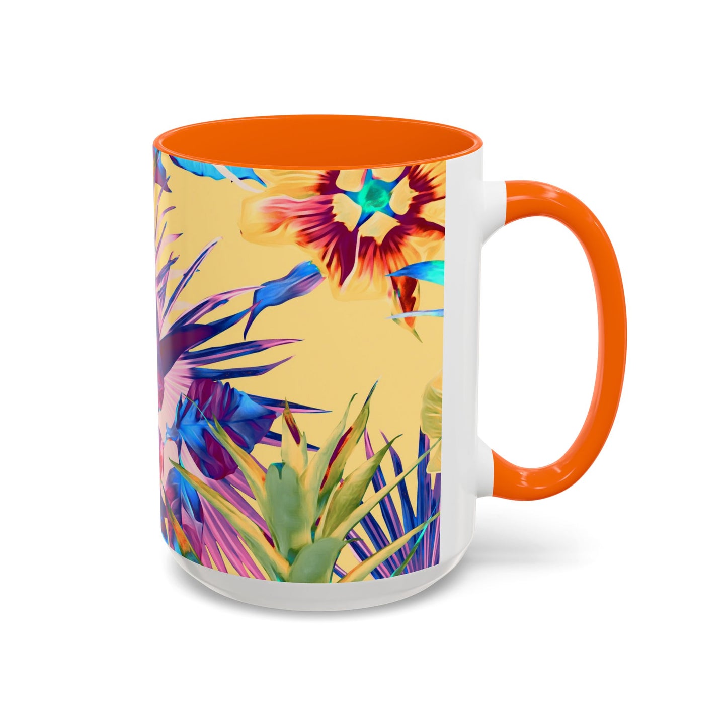 Accent Coffee Mug (11, 15oz), Plant Palooza, orange sherbet / Various Colors