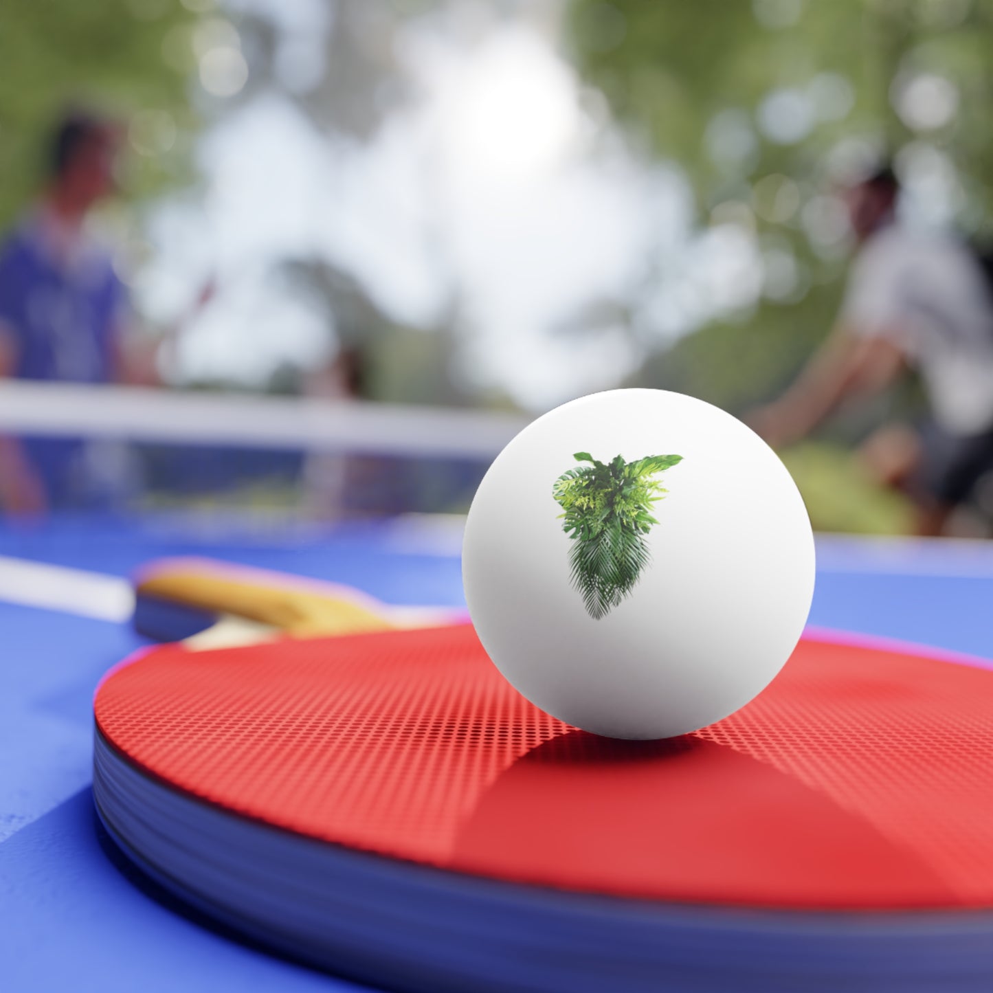 Tropical Paradise Ping Pong Balls - 6 Pack with Palm Frond Cascade