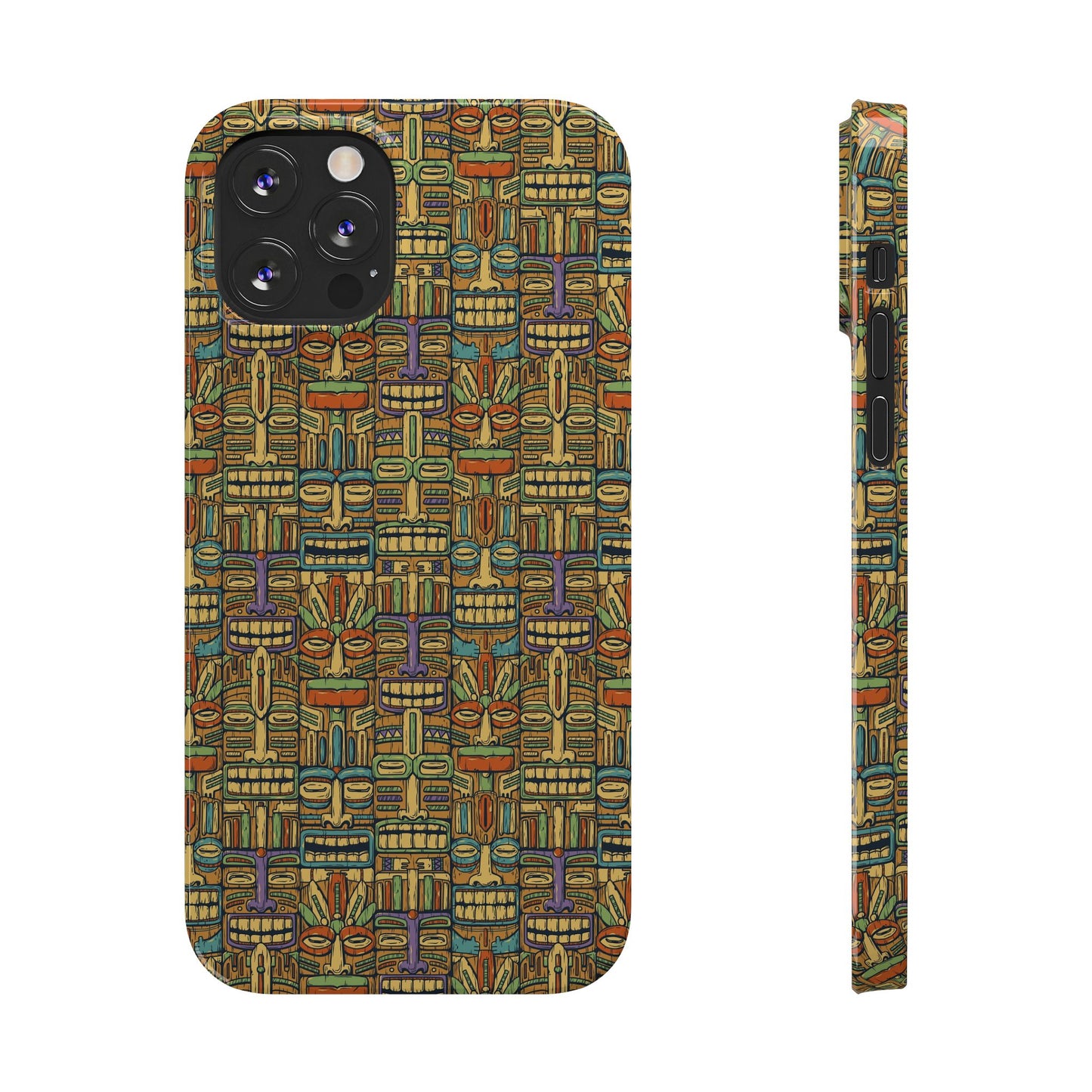 Slim Phone Cases - Colorful Tiki Party