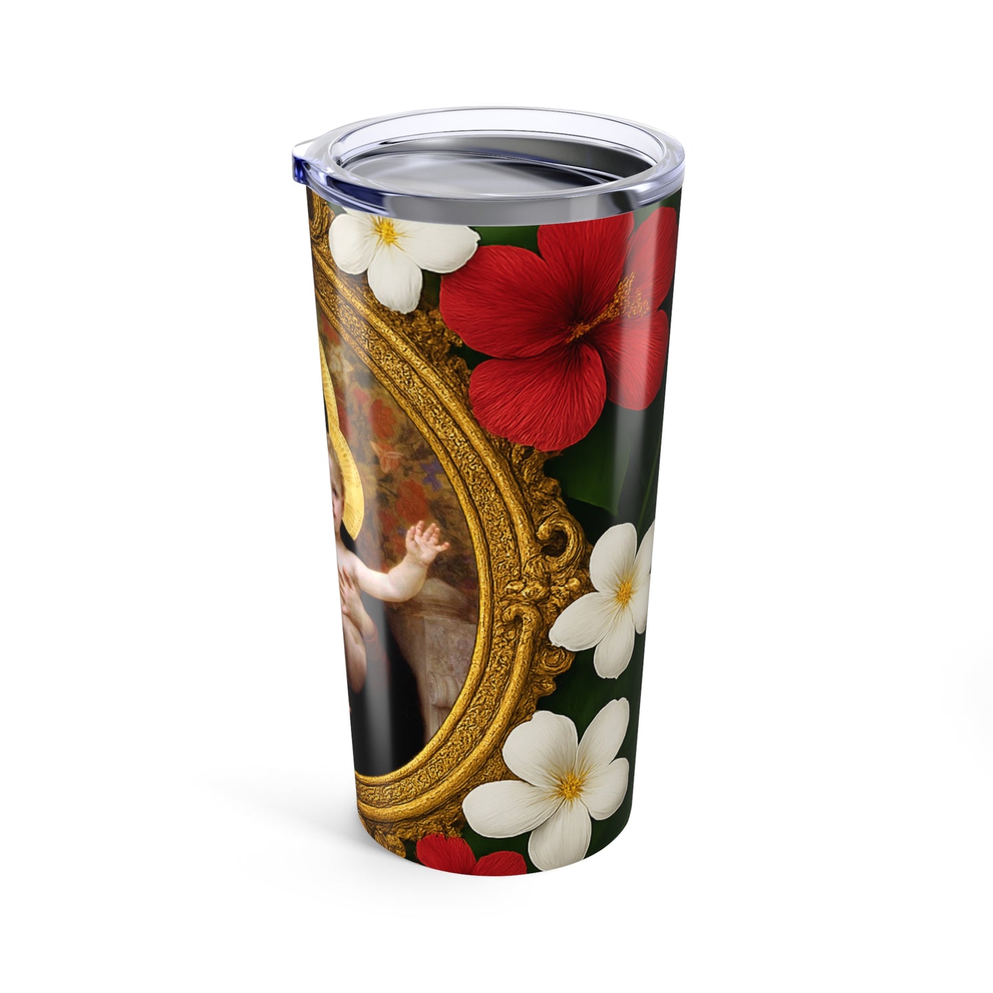 20oz Religious Glossy Tumbler, Stainless Steel / Virgin of the Lilies