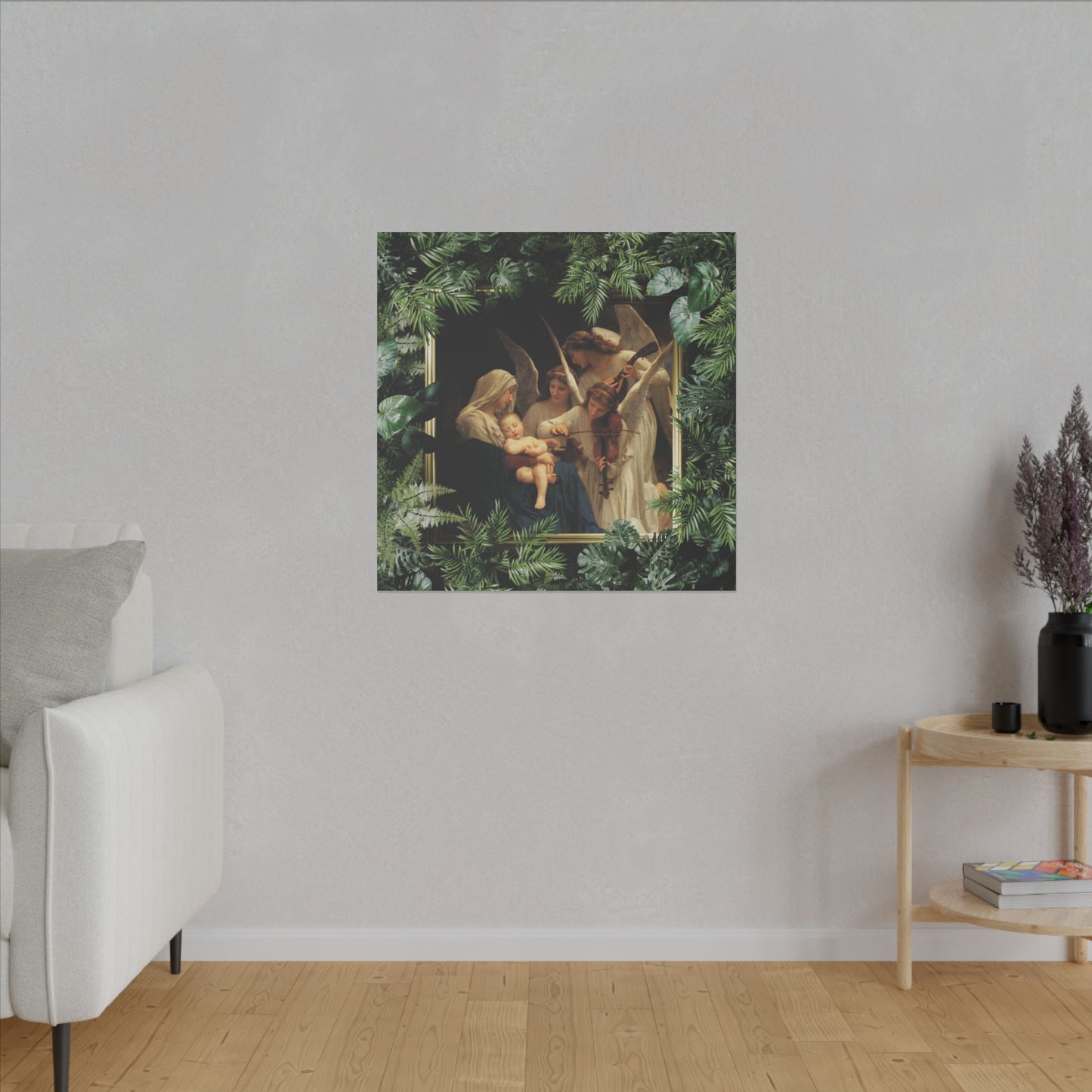 "Tropical Song of the Angels" Canvas Artwork - Religious Canvas Print / Virgin Mary