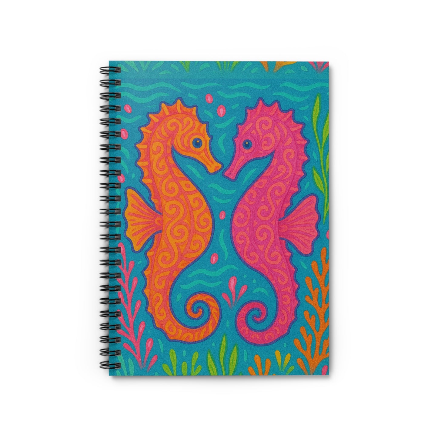 Spiral Notebook - Sunset Seahorses