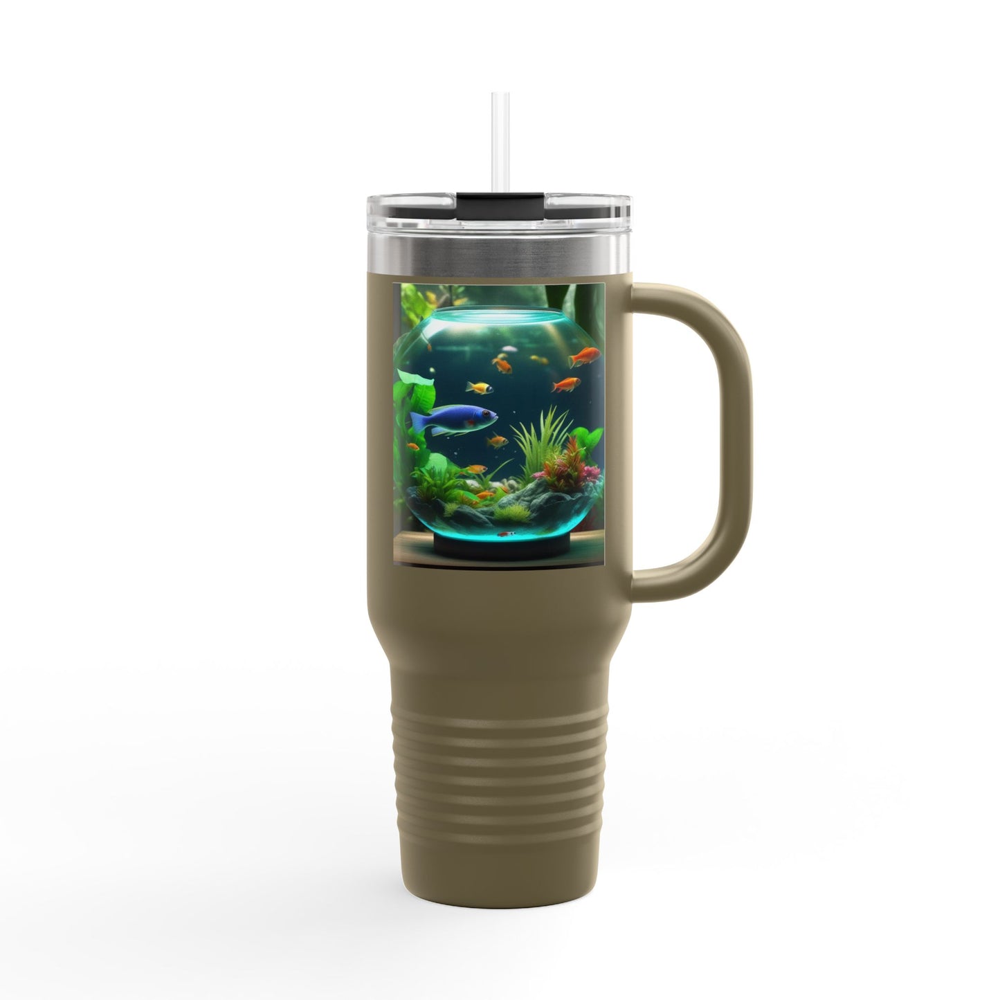Insulated Travel Mug, 40oz / Tropical Fish Bowl #1 - Perfect for Outdoor Adventures