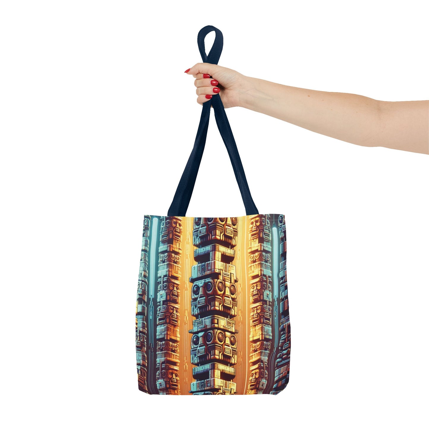 Techno Tiki Totems Tote Bag - 3 Sizes