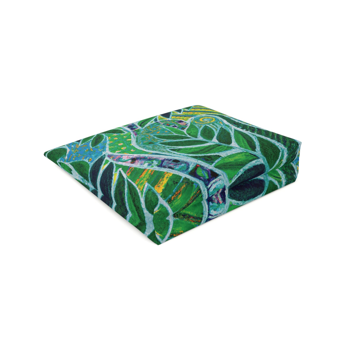 Tropical Cotton Cosmetic Bag, Makeup Pouch, 5 Sizes / Amazon Whimsy, Green