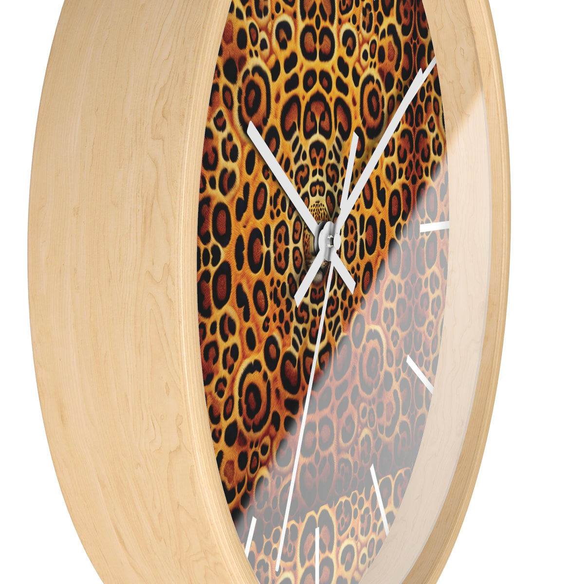 Kaleido Jaguar Spots Wall Clock – Fun Home Decor for Nature Lovers, 6 Variants