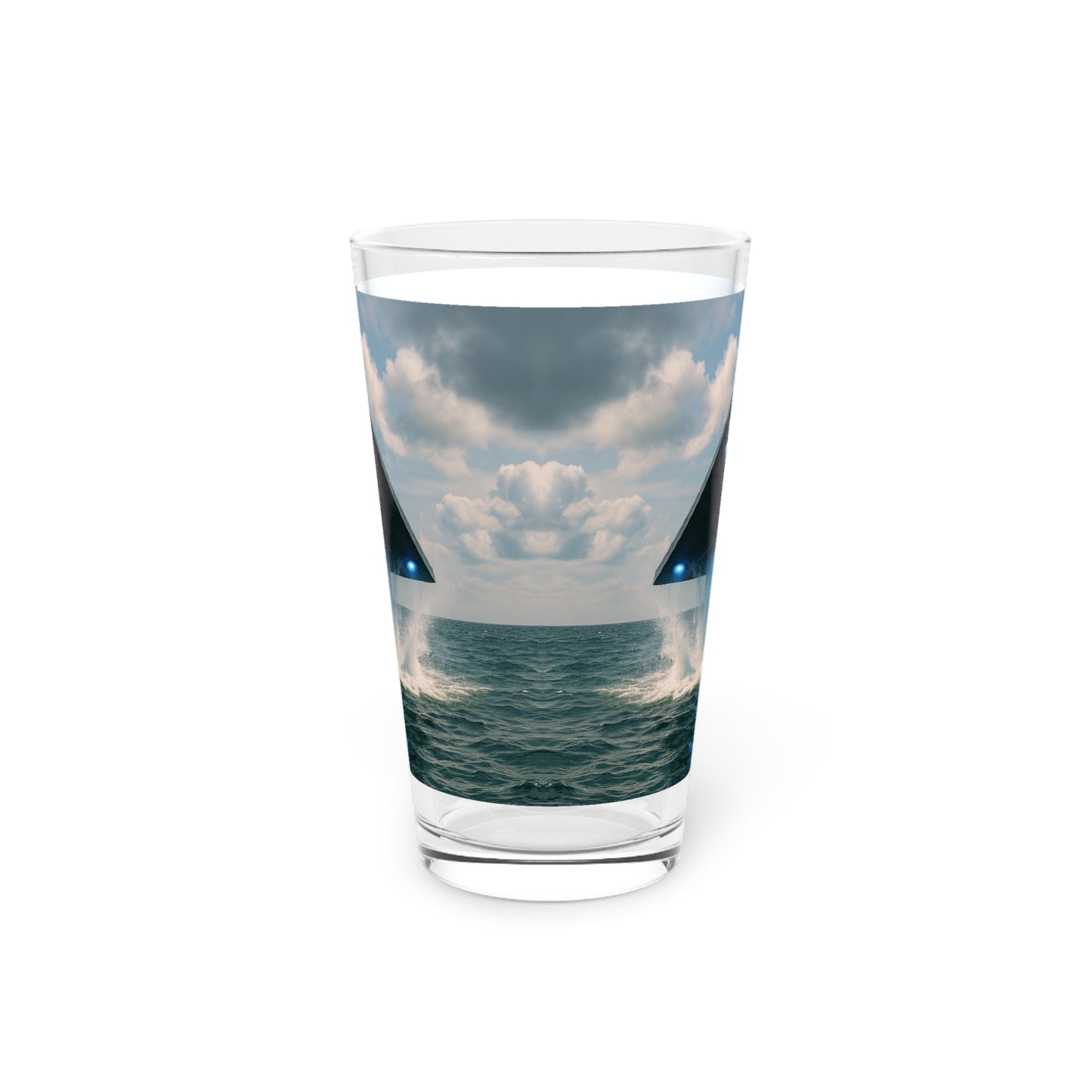 Pint Glass, 16oz - UFO and Dolphin