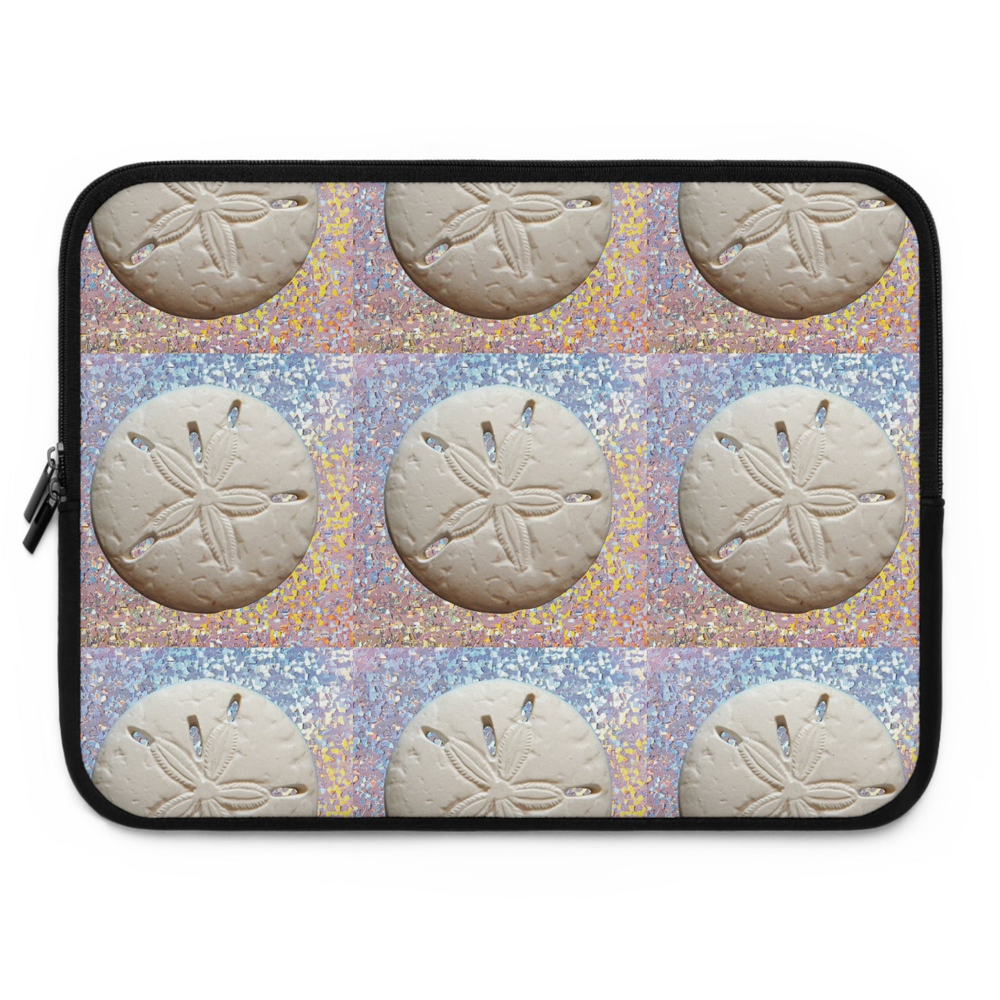 Tropical Laptop Sleeve, 5 Sizes - Perfect for Beach Lovers & Students / Disco Sand Dollar, Repeat
