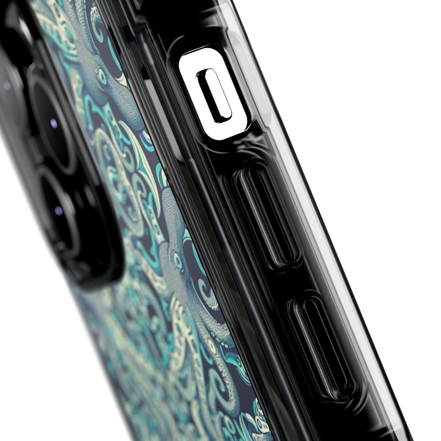 Twisted Aqua Octopus Magnetic Clear Phone Case, Many Models