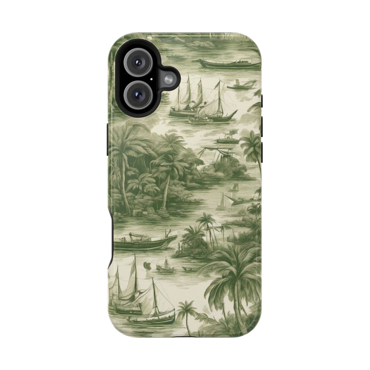 Magnetic Tough Cases, Tropical Toile #1, Green, Various Models