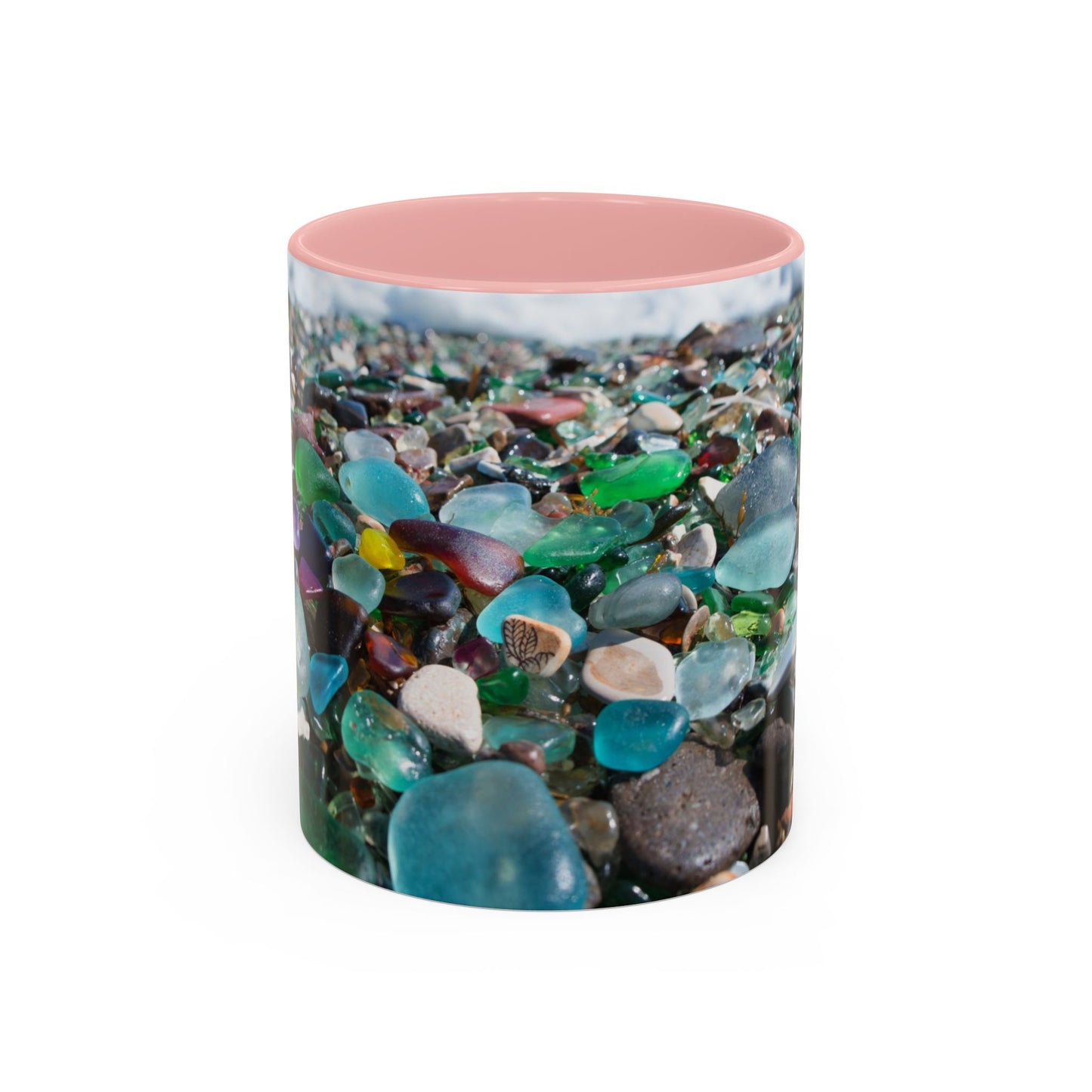 Coastal Accent Coffee Mug | Sea-Inspired Drinkware / Beach Glass Along Shoreline