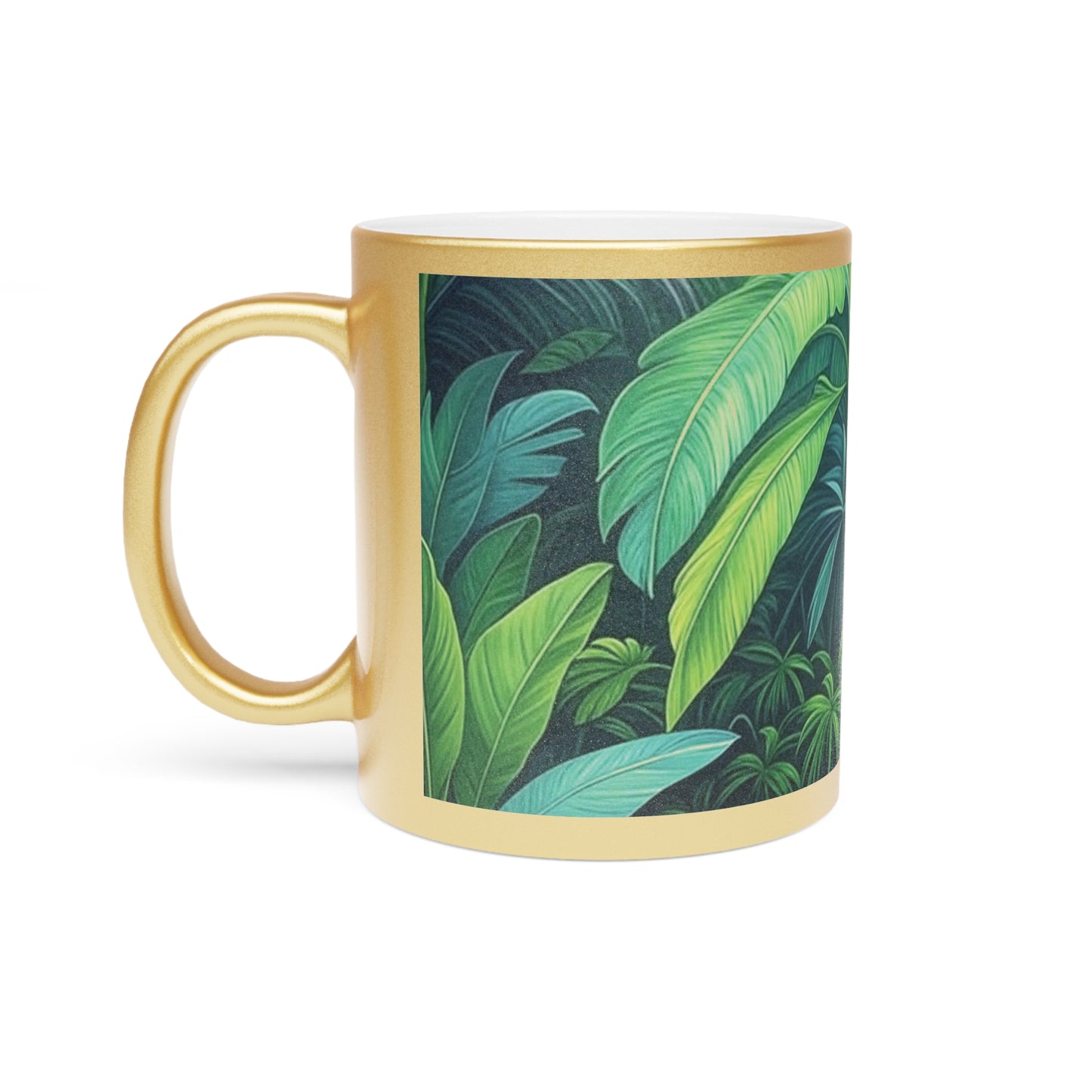 Tropical Metallic Mug, Gold or Silver - Rainforest Sleeping Spot