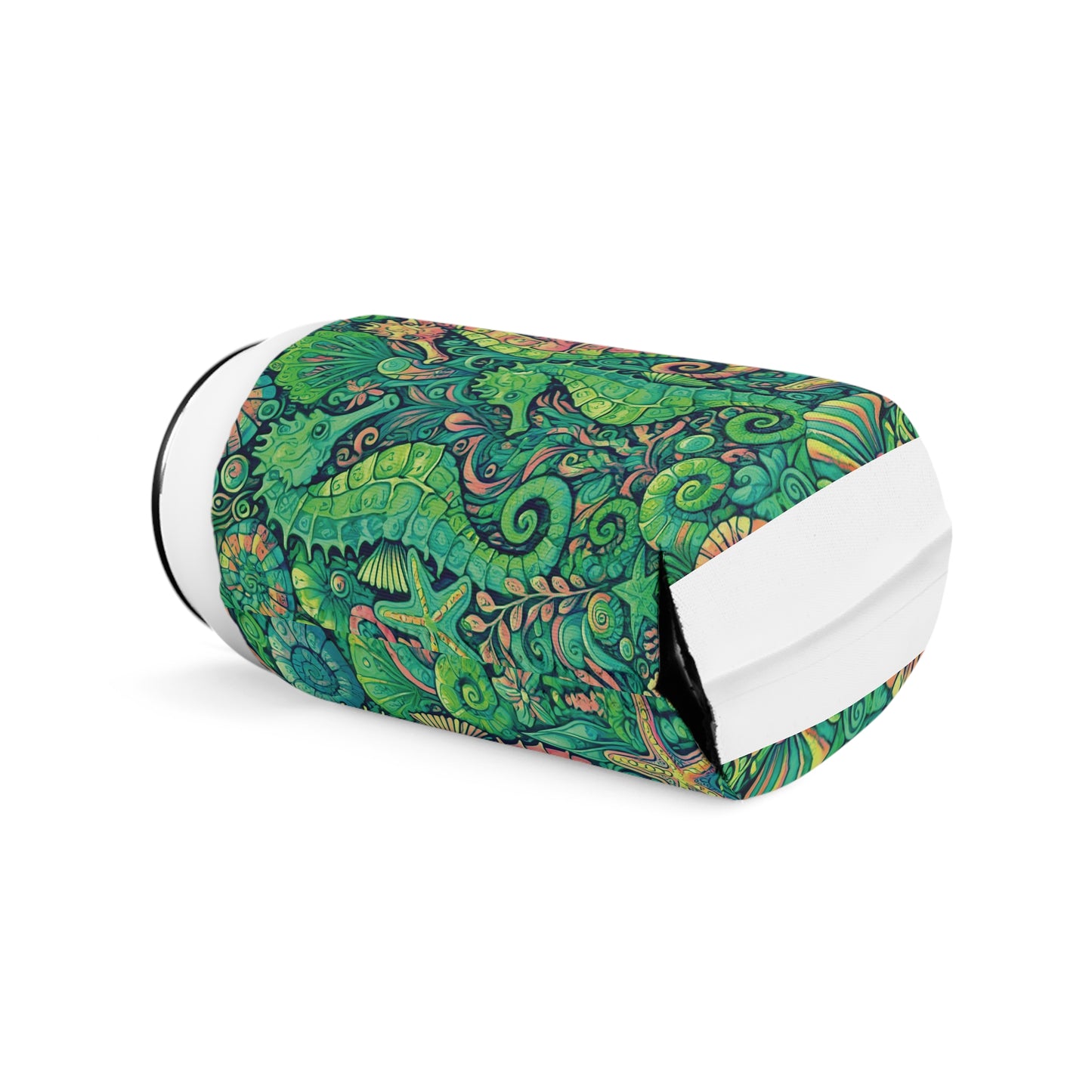 Seahorse Trio/Lime Can Cooler Sleeve - Perfect for Outdoor Picnics