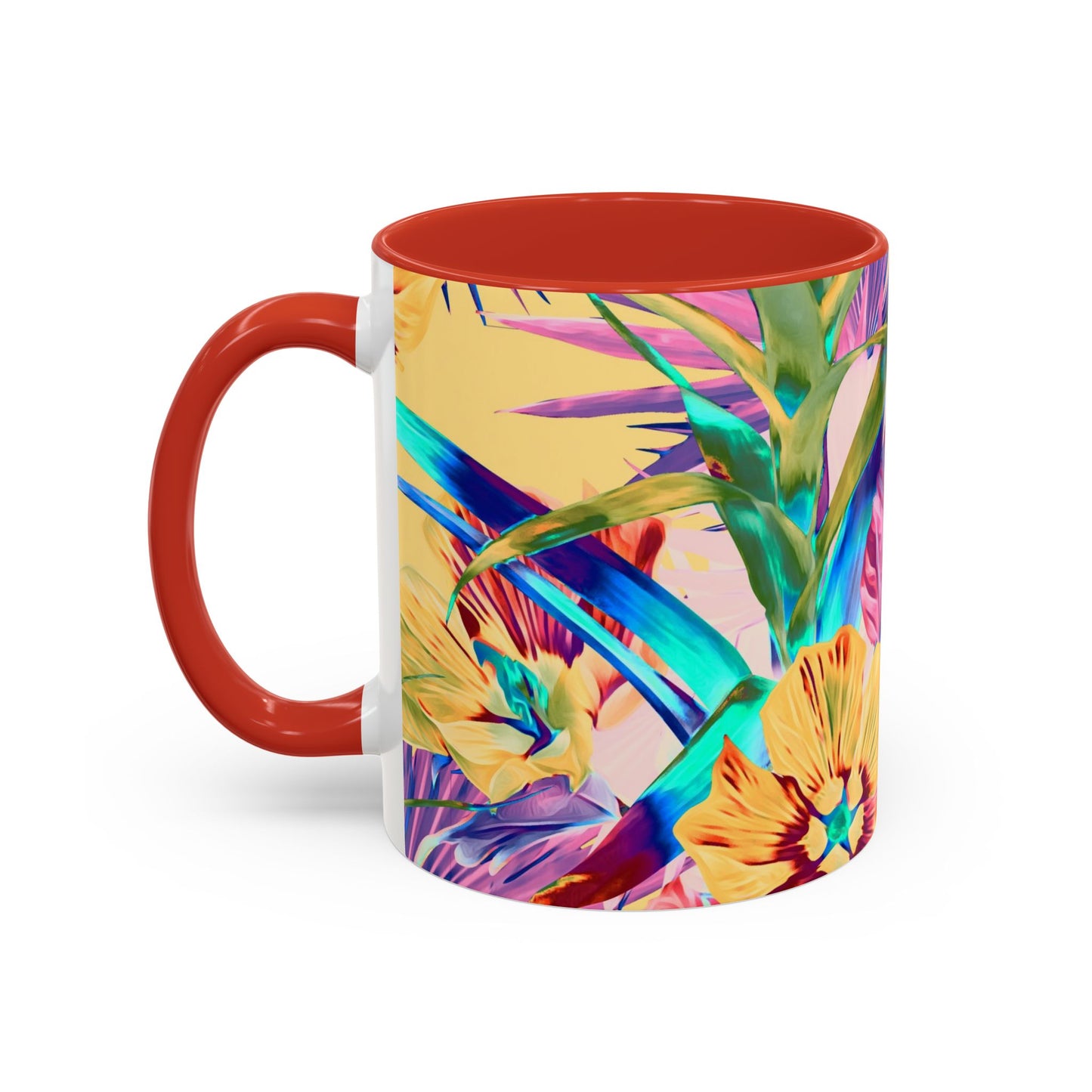 Accent Coffee Mug (11, 15oz), Plant Palooza, orange sherbet / Various Colors