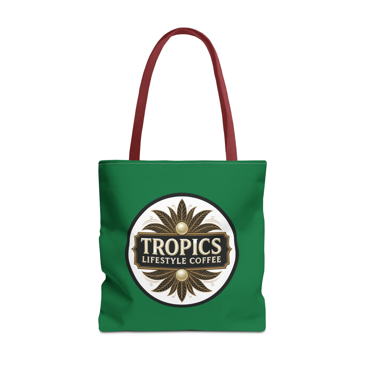 Tropics Lifestyle Coffee Tote Bag - 3 Sizes / Dark Green