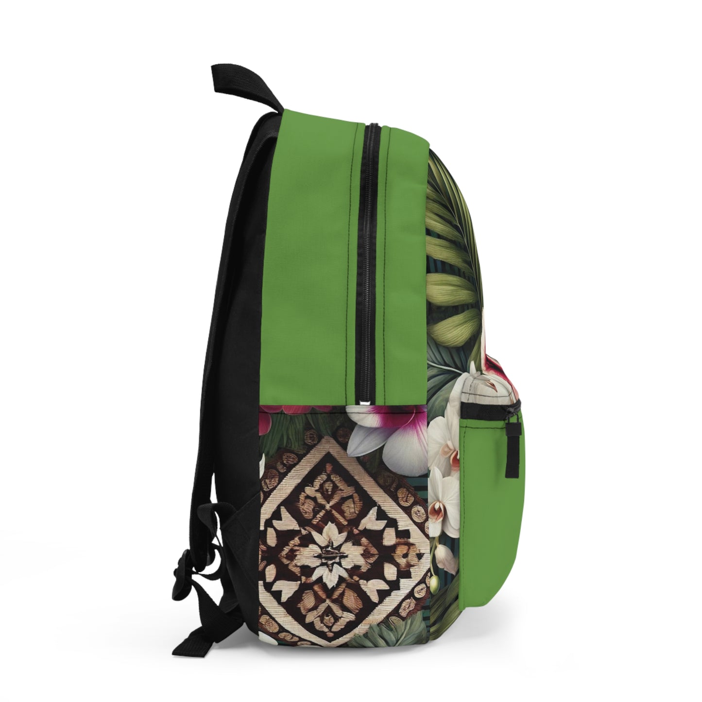 Tropical Backpack  / Tiki Orchids, Green