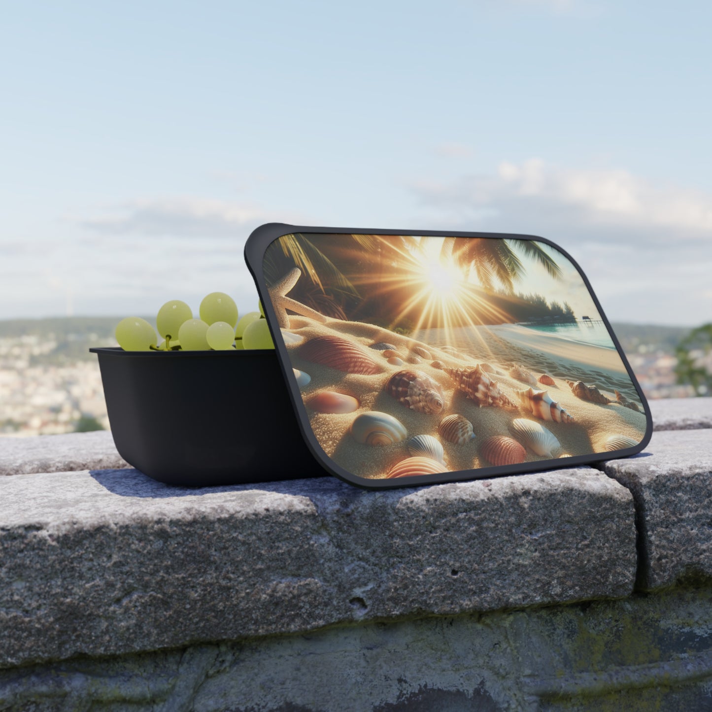 Bento Box with Utensils - Sunrise Shell Beach