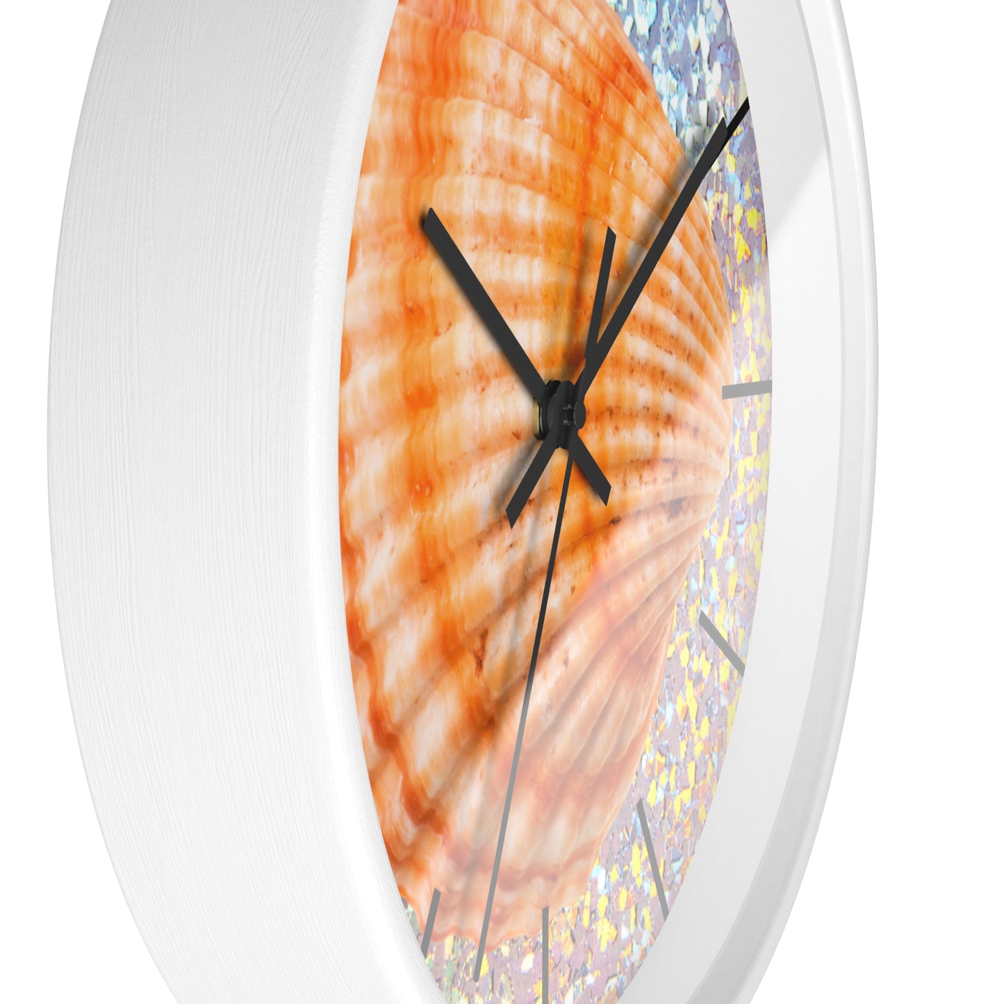 Wall Clock, Disco Orange Scallop, Hands/Base Variants