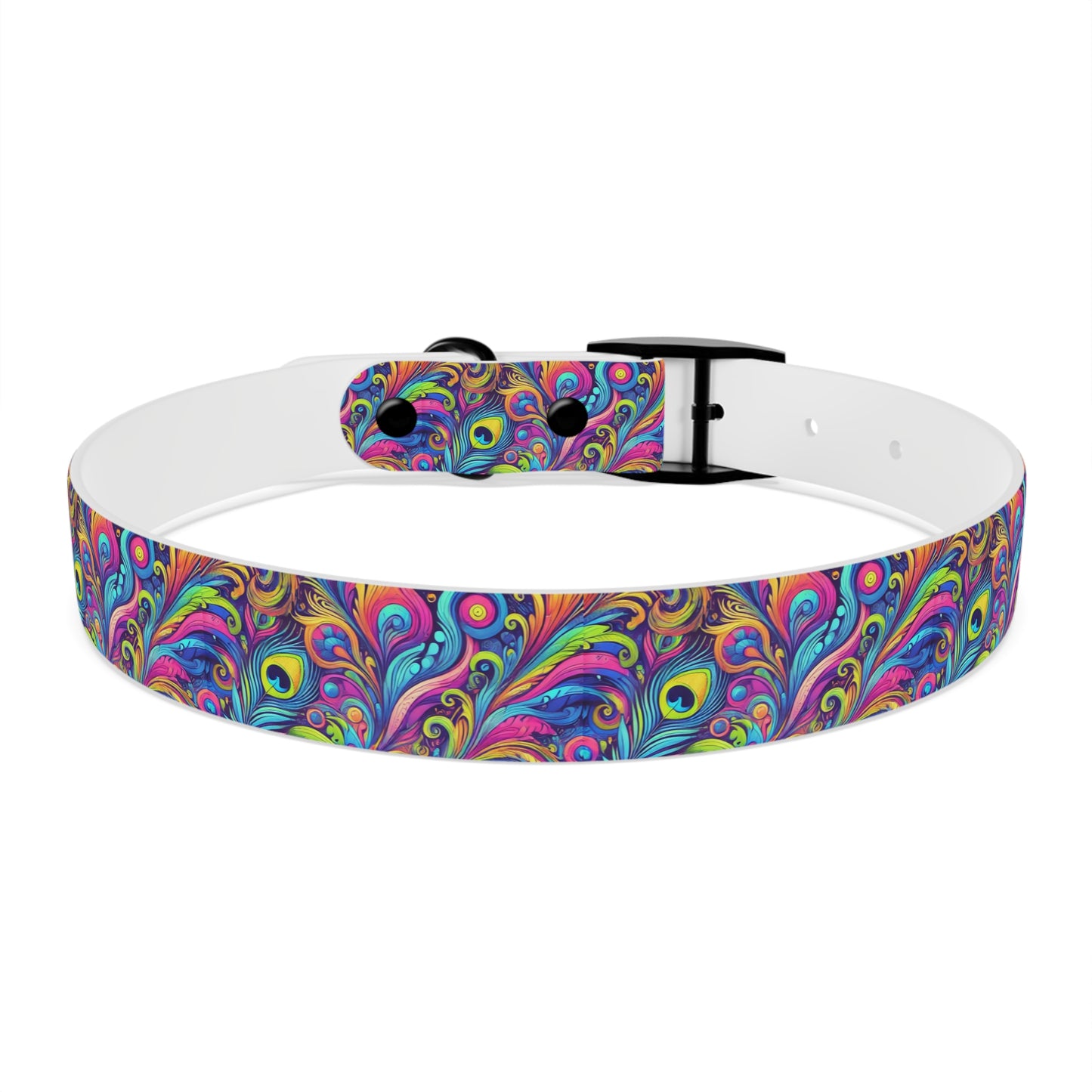 Tropical Dog Collar - Fun and Playful Pet Accessory / Feather Currents Pop