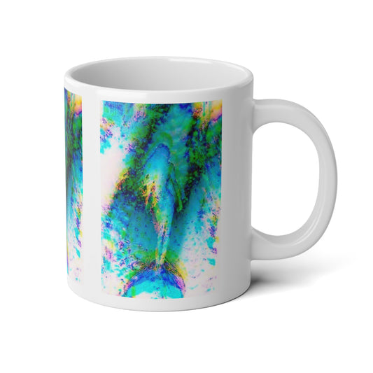 Jumbo Mug, 20oz, Solo Mermaid Aqua Trace | Tropical Coffee Cup