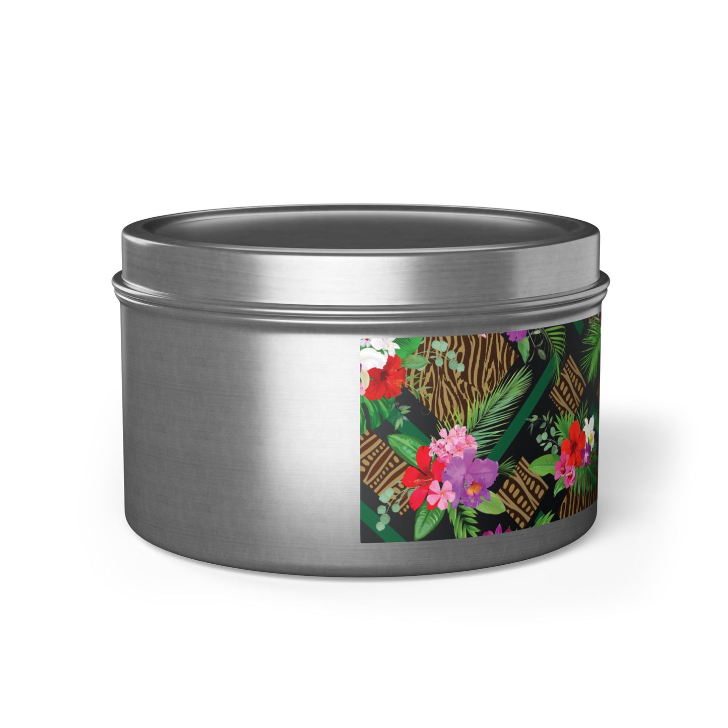 Tin Candles, 2 sizes, 3 tin colors - Tiki Orchids